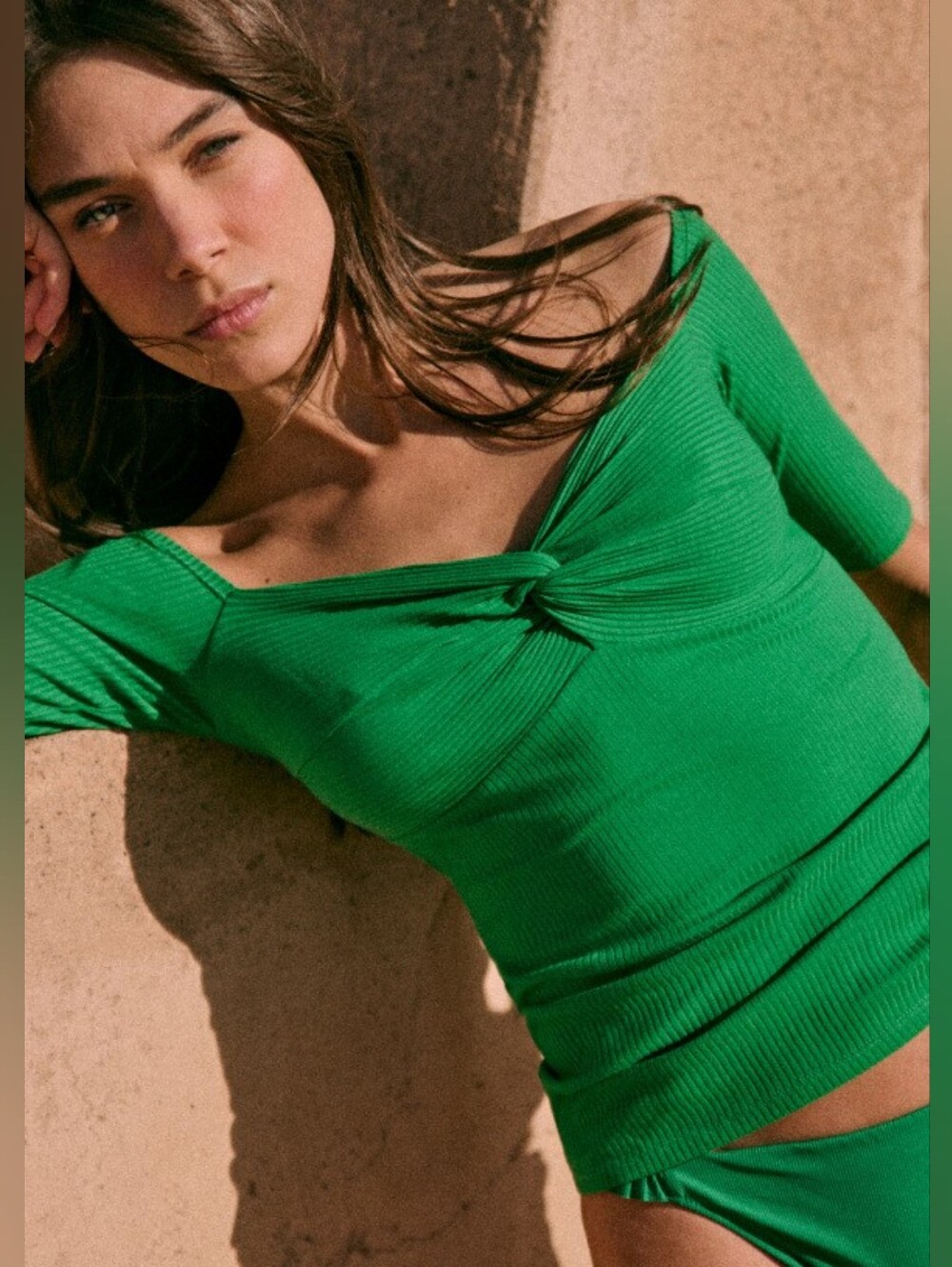 Sezane Caro T-shirt Bright Green- Size M